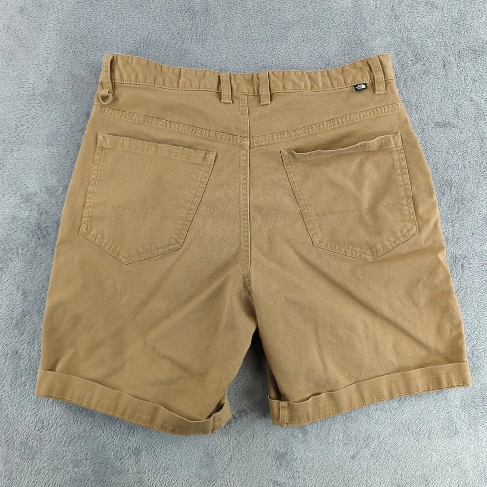 The North Face Shorts Mens 32 Tan Brown Chino Flat Front Hiking Outdoor Stretch - Picture 2 of 10